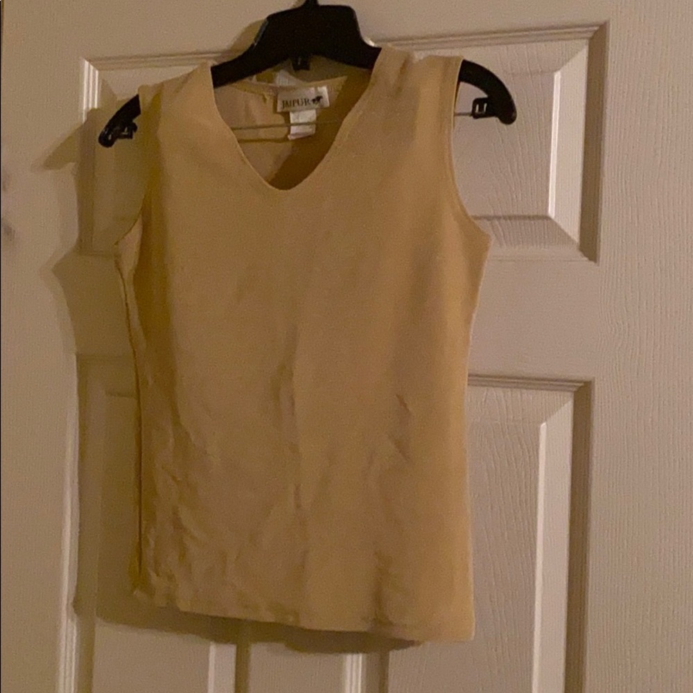 Jaipur cream sleeveless women’s top size small